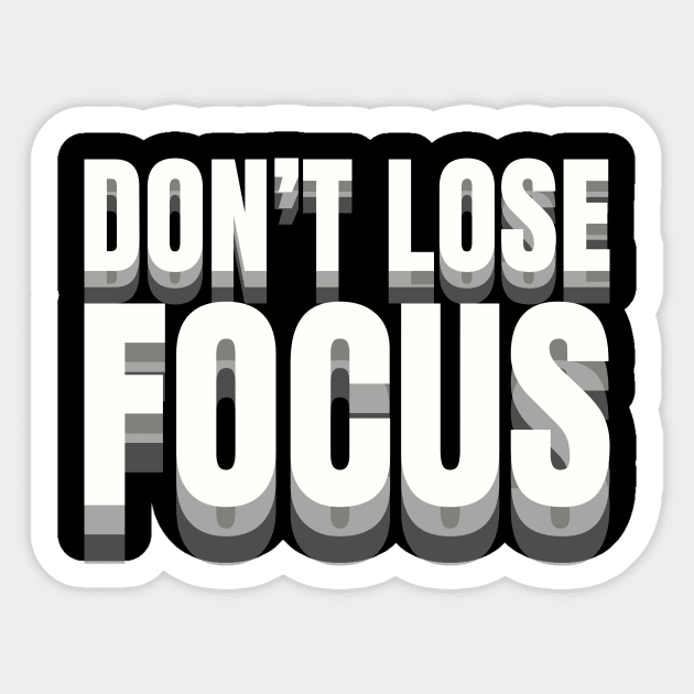 Don't Lose Focus Funny Sticker by Summerch